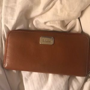 Ralph Lauren leather camel wallet
